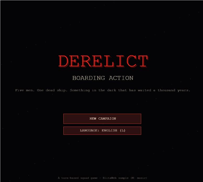 Screenshot: Titelbild von Derelict – Boarding Action